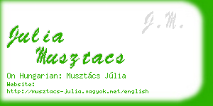 julia musztacs business card