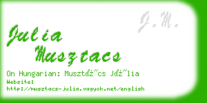 julia musztacs business card